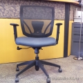 Black Fabric Mesh Back Adjustable Rolling Task Chair